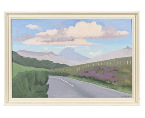 Francis Watt (Scottish 1923-2009), oil on board "The Storr Skye". 50 x 76 cm, framed signed and dated 1977.