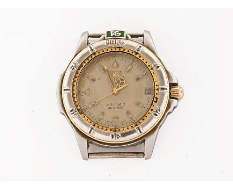 A vintage Tag Heuer automatic gentleman's wristwatch, 695.713KA, case diameter excluding crown 34 mm.