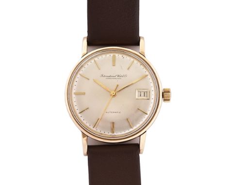 International Watch Company IWC gents 9 ct gold wristwatch, with automatic movement, the dial marked International Watch Co S
