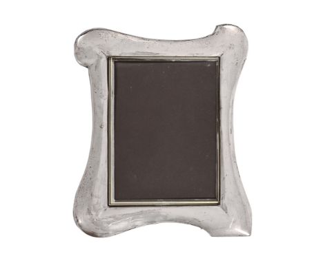 An early 20th century silver picture frame, in the Art Nouveau style, hallmarks rubbed.  30 cm x 25 cm.