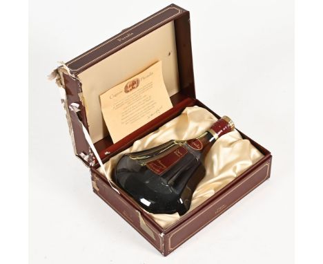 A CWJed bottle of Hennessy "Paradis" Cognac, with lined CWJ and certificate.