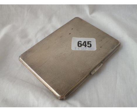 A cigarette case with engine-turned decoration - 132gms