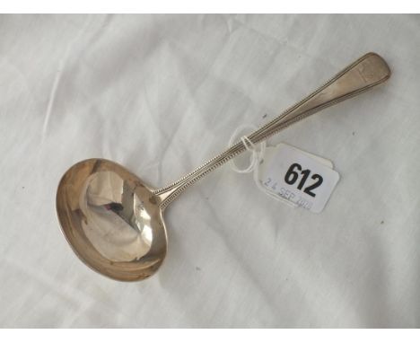 A Georgian sauce ladle with beaded edge and crest - 1802 by ELEY &amp; FEARN - 52gms