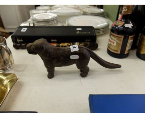 A cast iron dog nutcracker