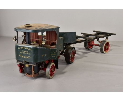 A HANDBUILT 2 INCH SCALE LIVE STEAM MODEL OF A CLAYTON UNDERTYPE ARTICULATED STEAM WAGON, not tested, constructed and finishe