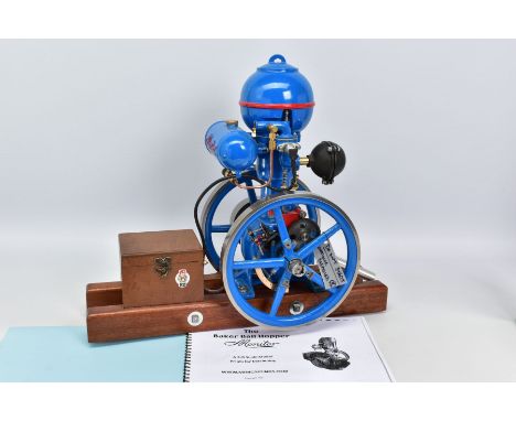 A BAKER BALL HOPPER MONITOR HIT &amp; MISS STATIONARY ENGINE, 3/8 scale model by Minicastings, appears complete and in very g