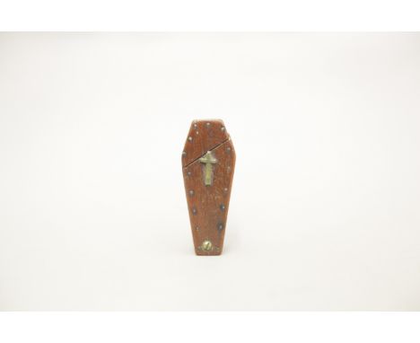 Coffin Shaped Wooden Snuff Box