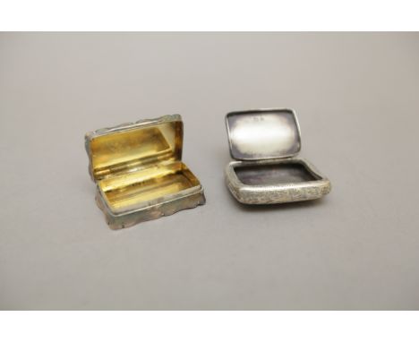 Silver Snuff Box and Another Box