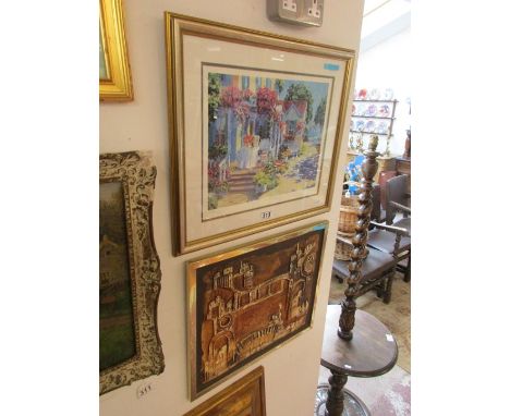 Original low relief work by Cyril Barnes & L/E signed print by J Askins