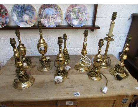 9 brass table lamp bases