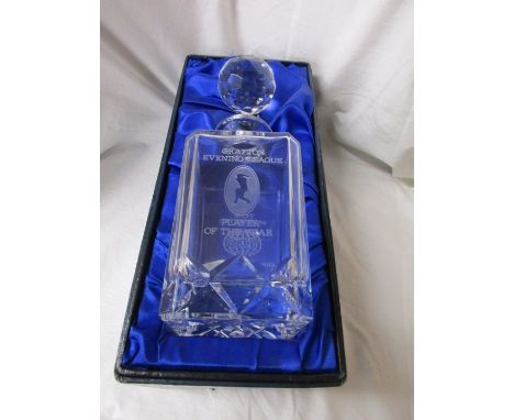 Boxed decanter - Worcester Cricket theme