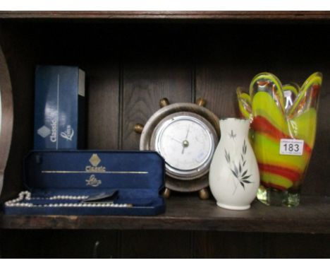 Selection of collectables to include barometer