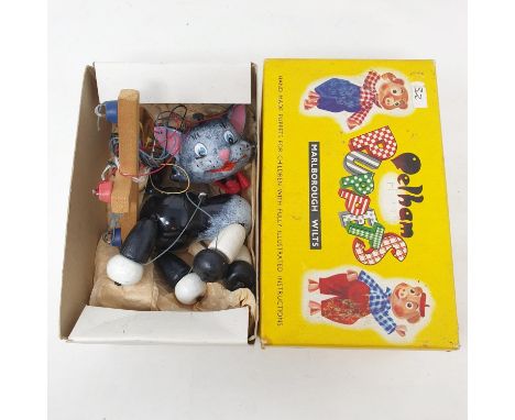 A Pelham puppet, Cat, in original yellow box 
