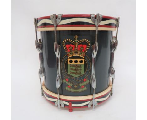 Current Royal Army Ordnance Corps Side Drum by "Premier"painted, composite body drum with QC R.A.O.C. transfer badge.  Painte