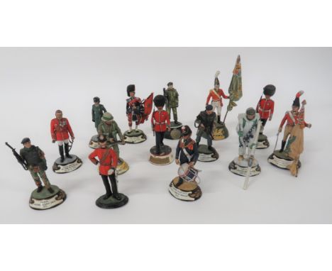 Good Selection of Painted Stadden Military Figures well painted, pewter figures including Guardsman Coldstream Guards 1980 ..
