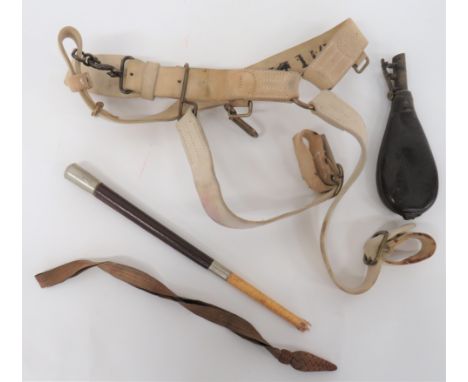 Victorian Cavalry Buff Leather Sword Belt etc .A good white buff leather example, retaining Snake Clasp and sword slings. ...