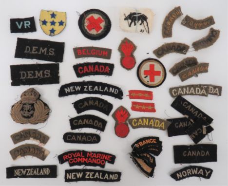 WW2 British Army Commonwealth Nationality Titles etc .A good selection including: Norway. ... Canada. ... New Zealand. ... et