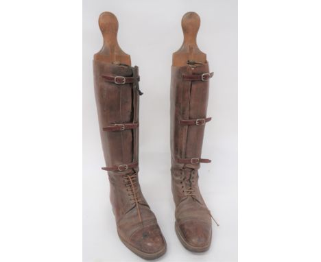 British Army Officer's Pattern Leather Boots. .A good pair of the pattern during the late stages of the Great War and into th