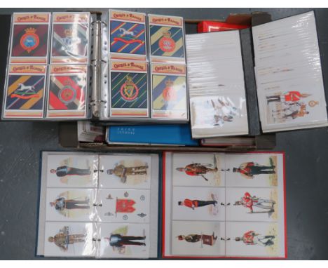 Large Quantity of Modern Military Postcardsincluding uniforms of the British Army ... Crests and badges of the  armed forces 