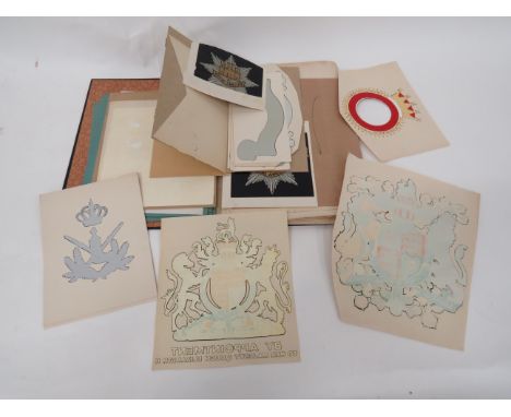Small Selection of Drum Transfersvarious unused drum transfers, including QC royal coat of arms ... Salvation Army ... Air Tr