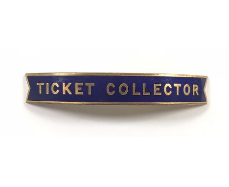 British Railways Eastern Region Ticket Collector Cap Badge.Complete with loops to the reverse. 