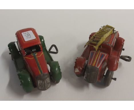 TIN PLATE FIRE ENGINE &amp; TIN PLATE CAR