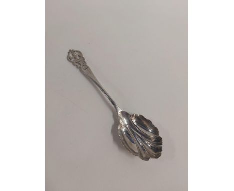 ANTIQUE SILVER CADDY SPOON