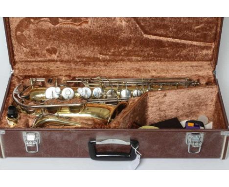 A YAMAHA YAS 23 ALTO SAXOPHONE, serial number 005224, with Lawton 5 Star B metal mouthpiece, cased (Est. plus 24% premium inc