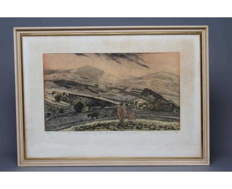 PIERS BROWNE (British School, 20th Century)Towards Central Italy from Foothills of Mount Etna, signed and inscribed with titl