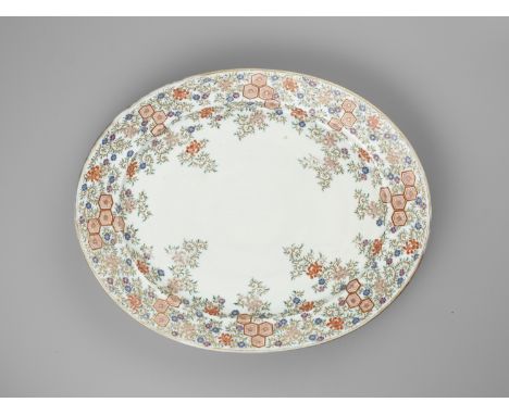A LARGE ARITA HIZEN PORCELAIN DISHSigned Hizen AritaJapan, first half of 20th centuryThe large dish finely decorated with pol