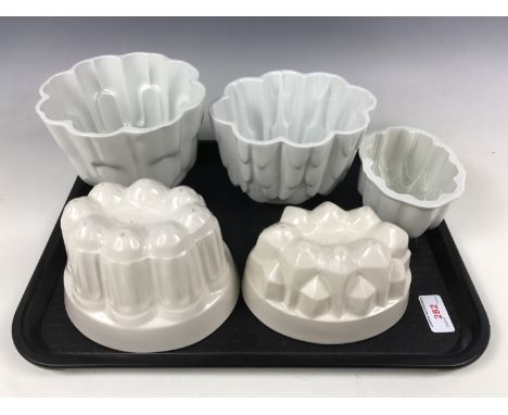 Shelley and other vintage jelly moulds