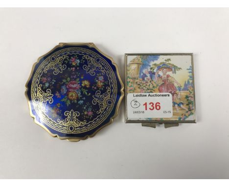 A vintage Stratton powder compact together with one other