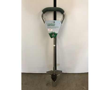 A long-handled bulb planter