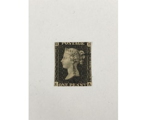 A Queen Victoria penny black postage stamp 