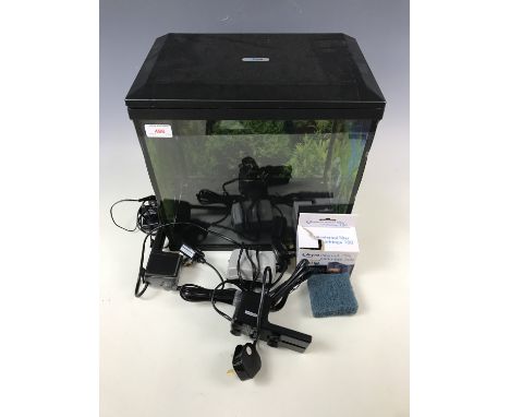 A small Aqua fish tank with light, pump and internal filter