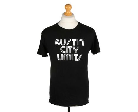 Ed Sheeran's black T-shirt printed in white "AUSTIN CITY LIMITS", size small. All of the Ed Sheeran Collection has come from 