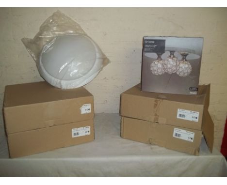 FIVE BOXED NEW LIGHT FITTINGS