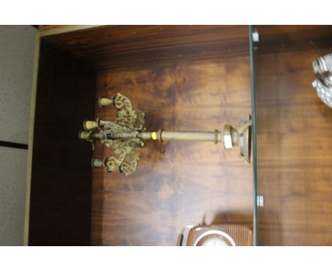 A REPRODUCTION ANTIQUE STYLE CANDELABRA 
