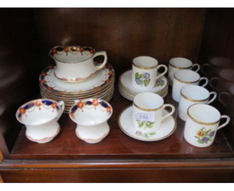 PART PARAGON TEA SET PLUS ANOTHER SIX COFFEE CUPS AND SAUCERS 