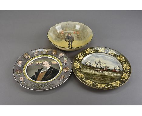 Royal Doulton series ware plates, including Falconer, Mayor, Hunting Man, Parson, Admiral and Jester together with other Doul
