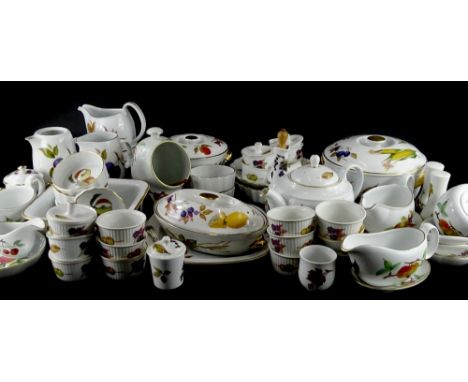 A quantity of Royal Worcester Evesham pattern porcelain, to include various tureens, sauce boats, jugs, preserve jars, etc.