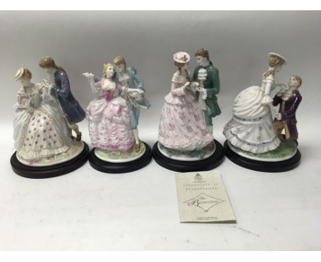 A set of four The Age of Courtship Royal Worcester figures. 