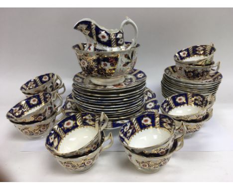 A tea service in Imari colours.