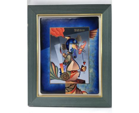 A limited edition (455 of 2000) framed Geobel plaque by Pavel Kaplun with certificate. Size approx 28x34cm