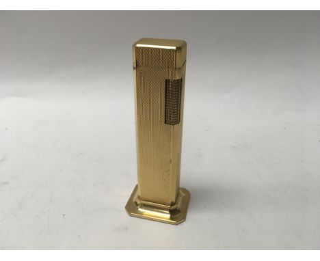 A gold plated Dunhill table lighter. 