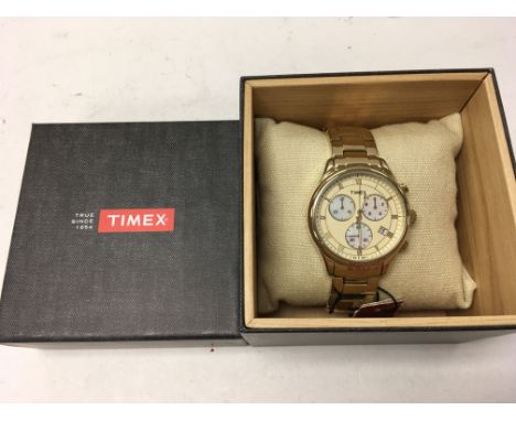 A boxed ladies Timex chronograph wristwatch.