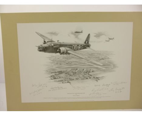 AFTER NICOLAS TRUDGION "Wellingtons Over Wellesbourne" a limited edition print after a pencil drawing, the print is signed by