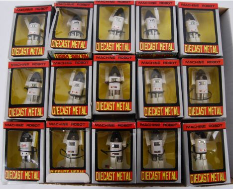 ROBOT: A collection of 30x ' Diecast Metal Machine Robot ' boxed toys - Transformer style mini robots. Each in the original b