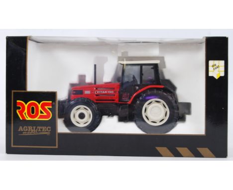 ROS: An original ROS 1:18 scale diecast model Agritech tractor. Within the original box. 