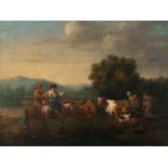 Giuseppe Zais – Italienische Landschaft mit Viehherde und musizierenden Hirten